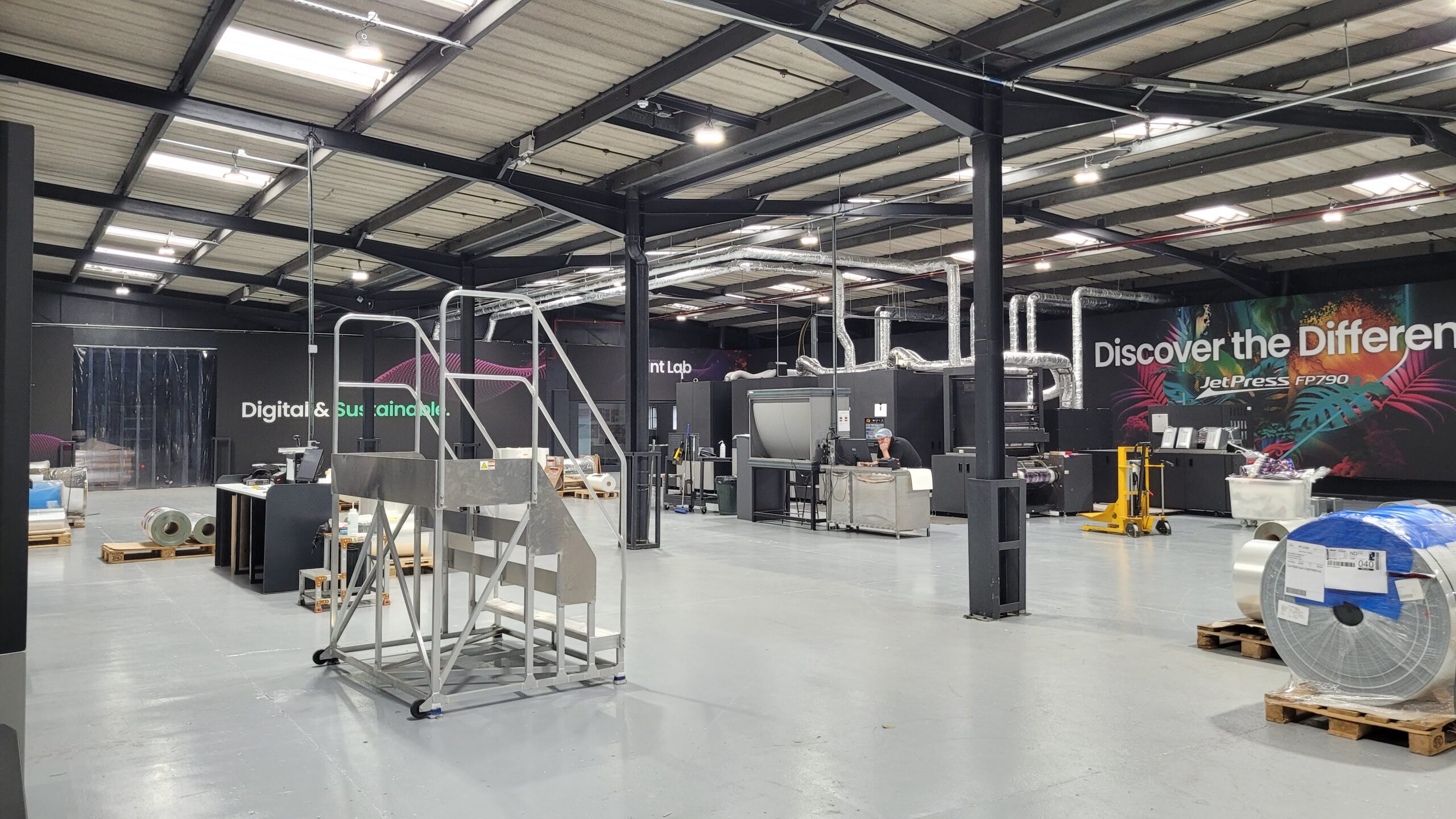 Inside printing company